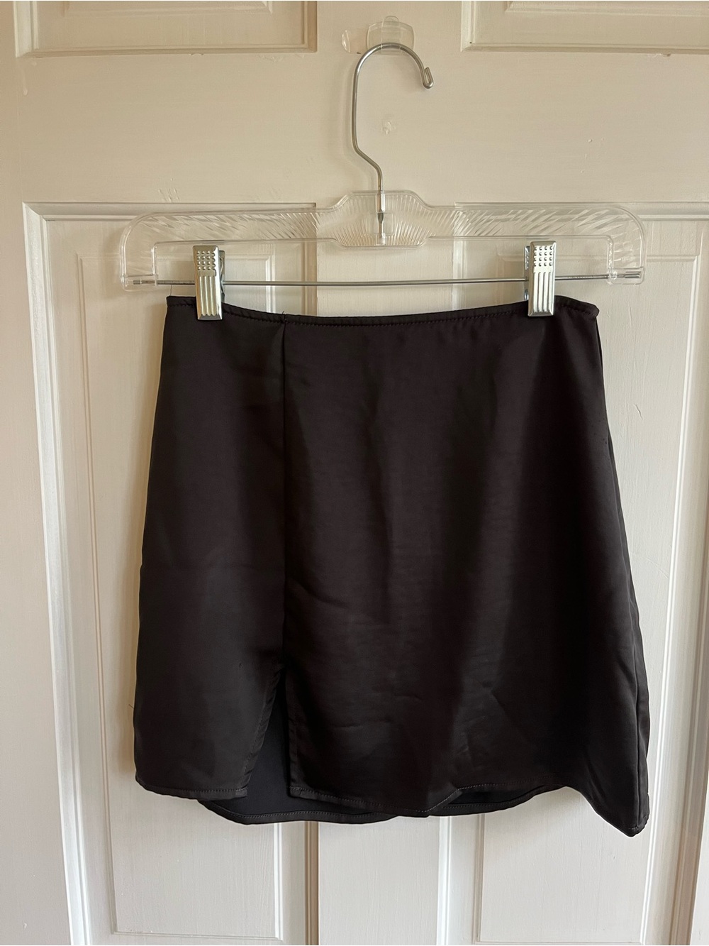 Black Mini Skirt with Slit